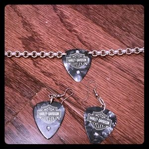 Harley Davidson Chocker necklace  and earrings